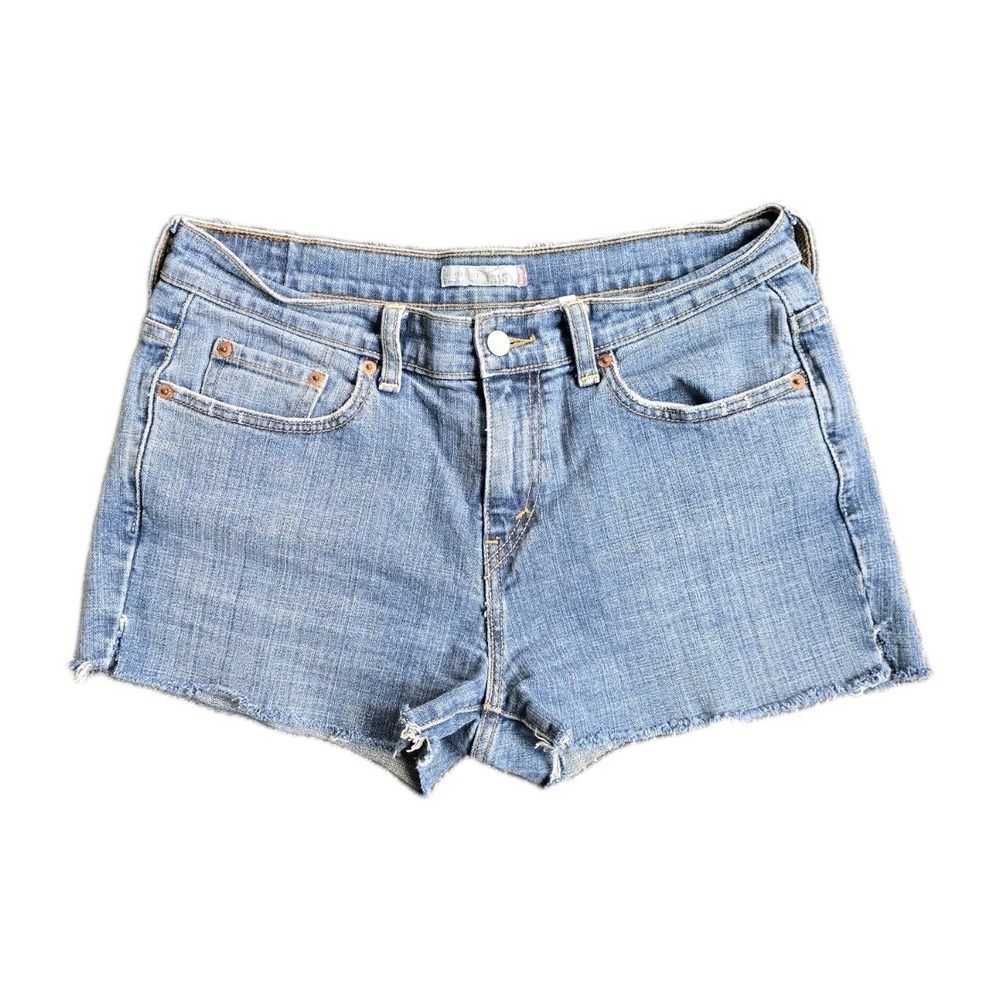 Levi's 515 Cut Off Jean Shorts Woman Size 31x2 Blue Denim Booty Festival Tag 8